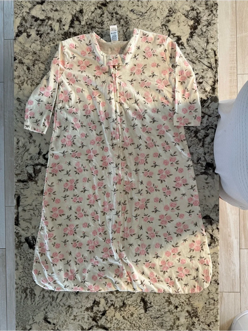 HB sleep sack for girl up to 24 months. Pink flowers